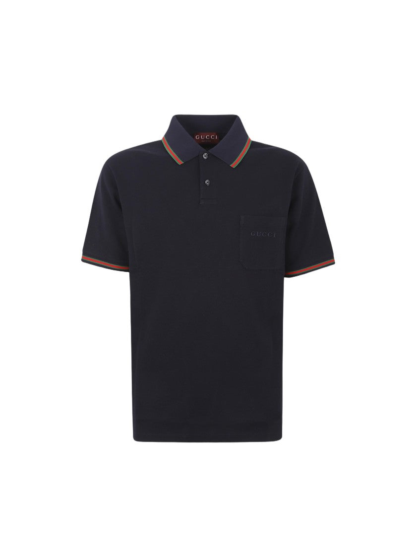 Gucci Classic Fit Short-Sleeve Polo With Striped Trim
