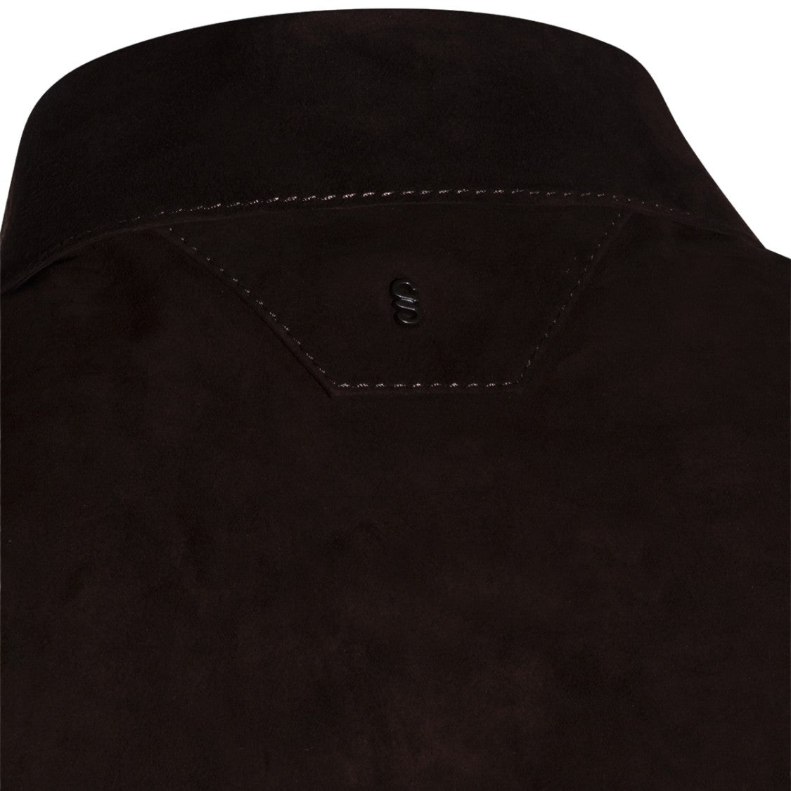 Salvatore Santoro Dark Brown Suede Jacket With Structured Collar