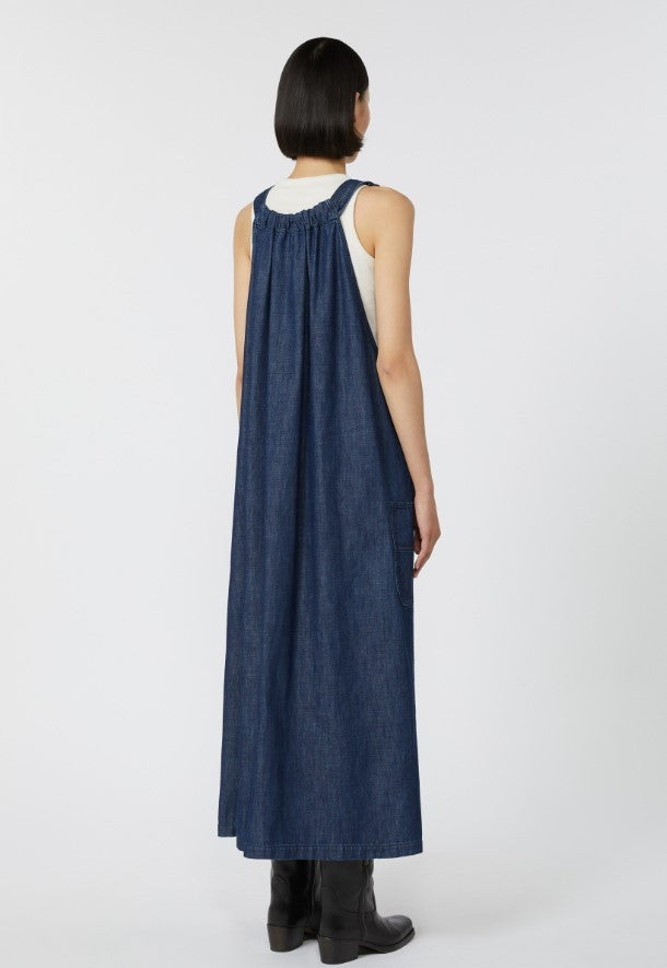 Weekend Denim Overall Dress With Adjustable Straps
