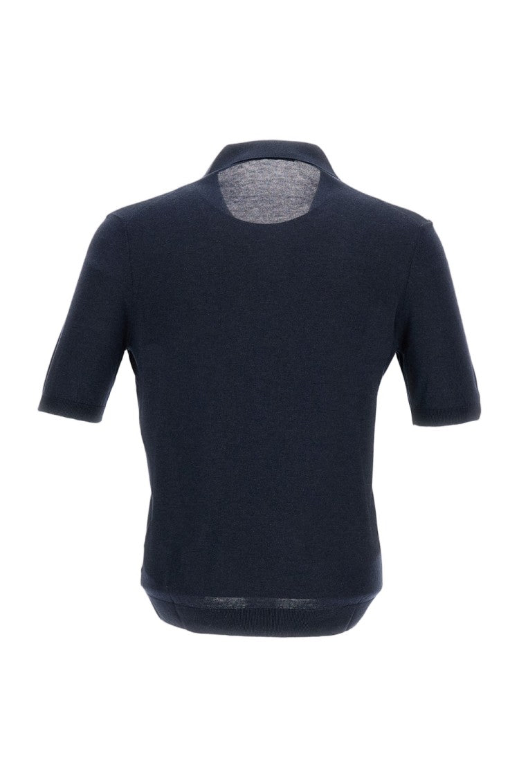 Tagliatore Keith Blue Silk Polo