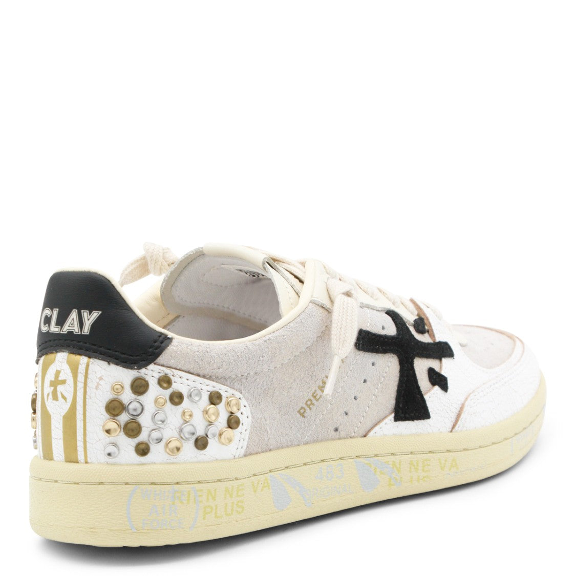 Premiata Textured Suede And Leather Sneakers