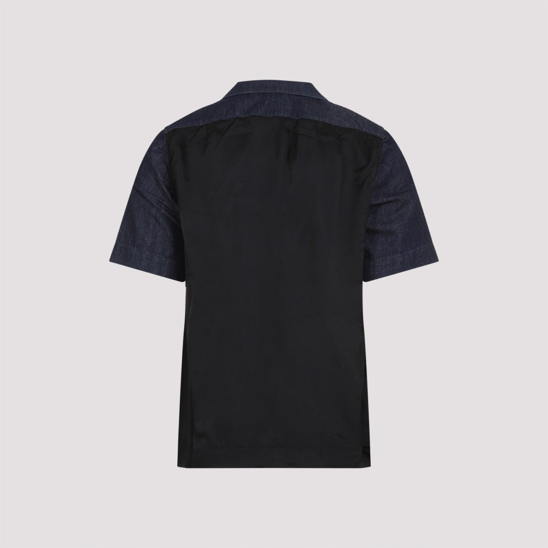 Dries Van Noten Short-Sleeved Blue Shirt With Classic Collar