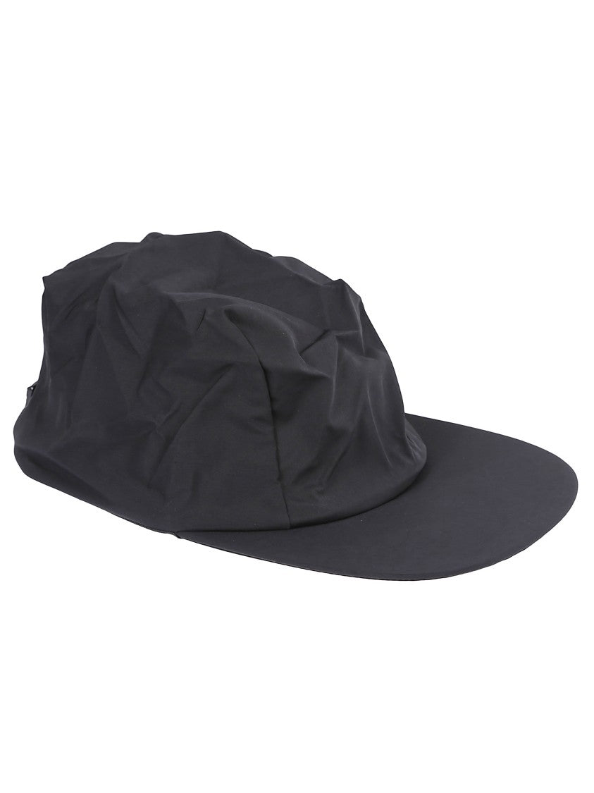 Homme Plissé Issey Miyake Black Crinkled Texture Cap With Structured Brim
