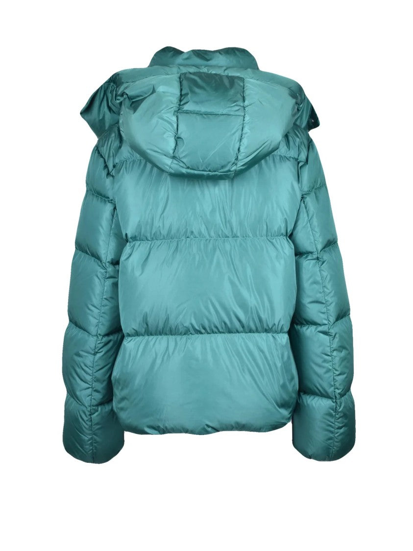 Add Short Padded Down Jacket With Detachable Hood And Functional Pockets