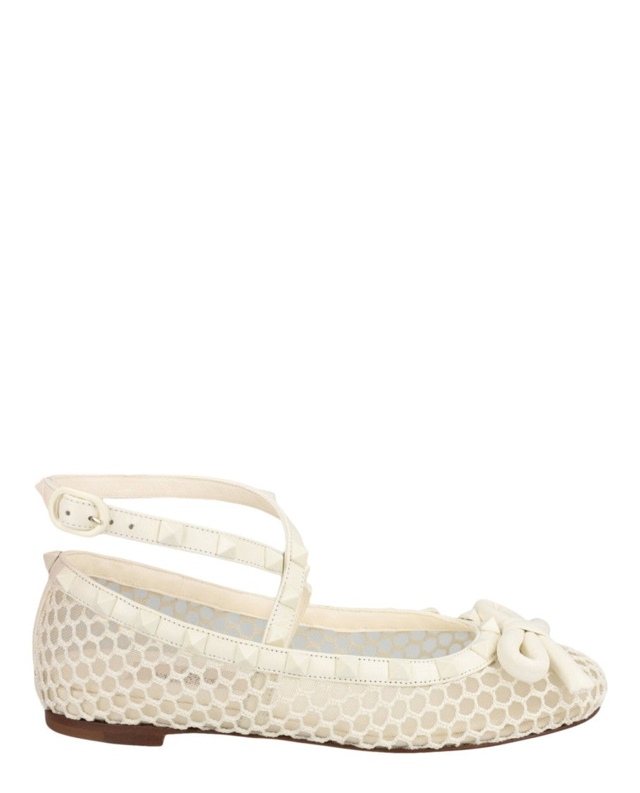 Valentino Rockstud Mesh Ballet Flats