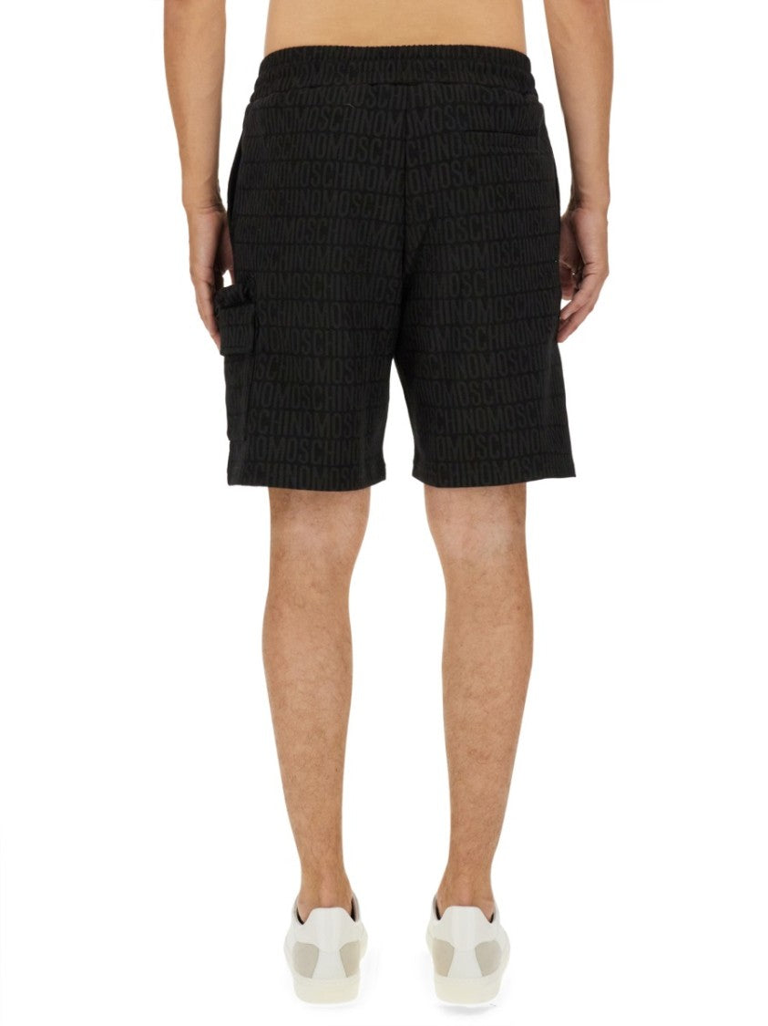 Moschino Relaxed Fit Black Bermuda Shorts