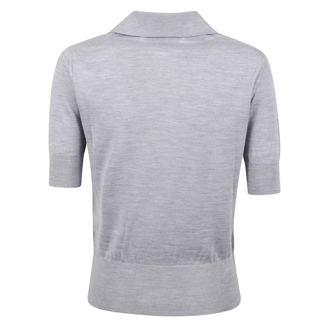 Ami Paris Grey Knit Polo Shirt