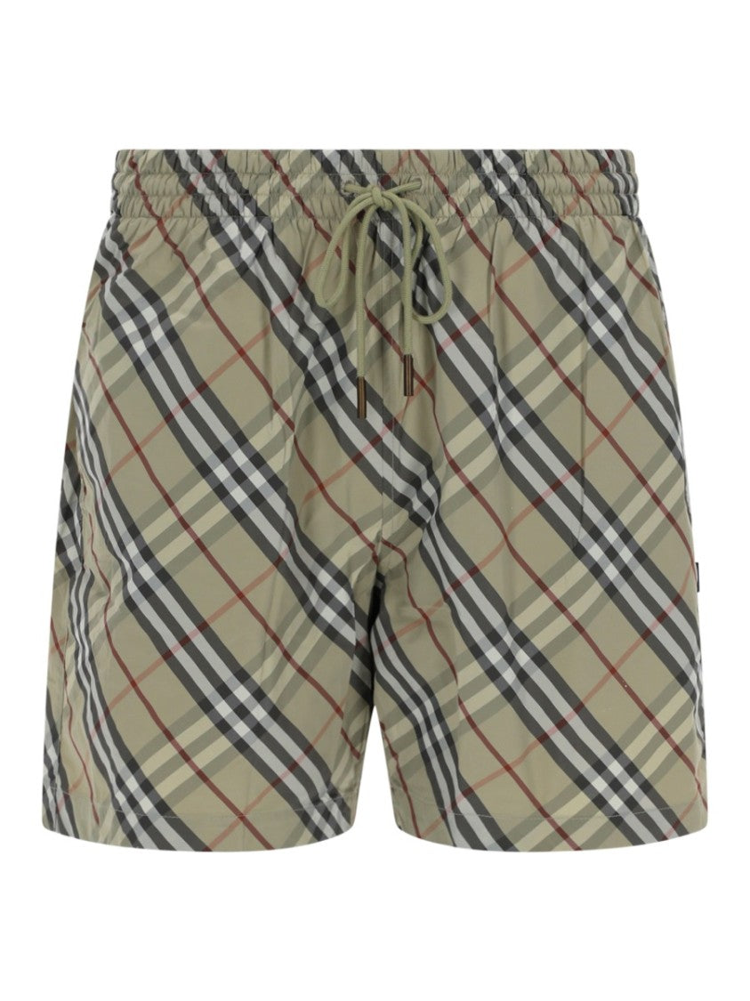Burberry Check Swim Shorts Geometric Swimsuit