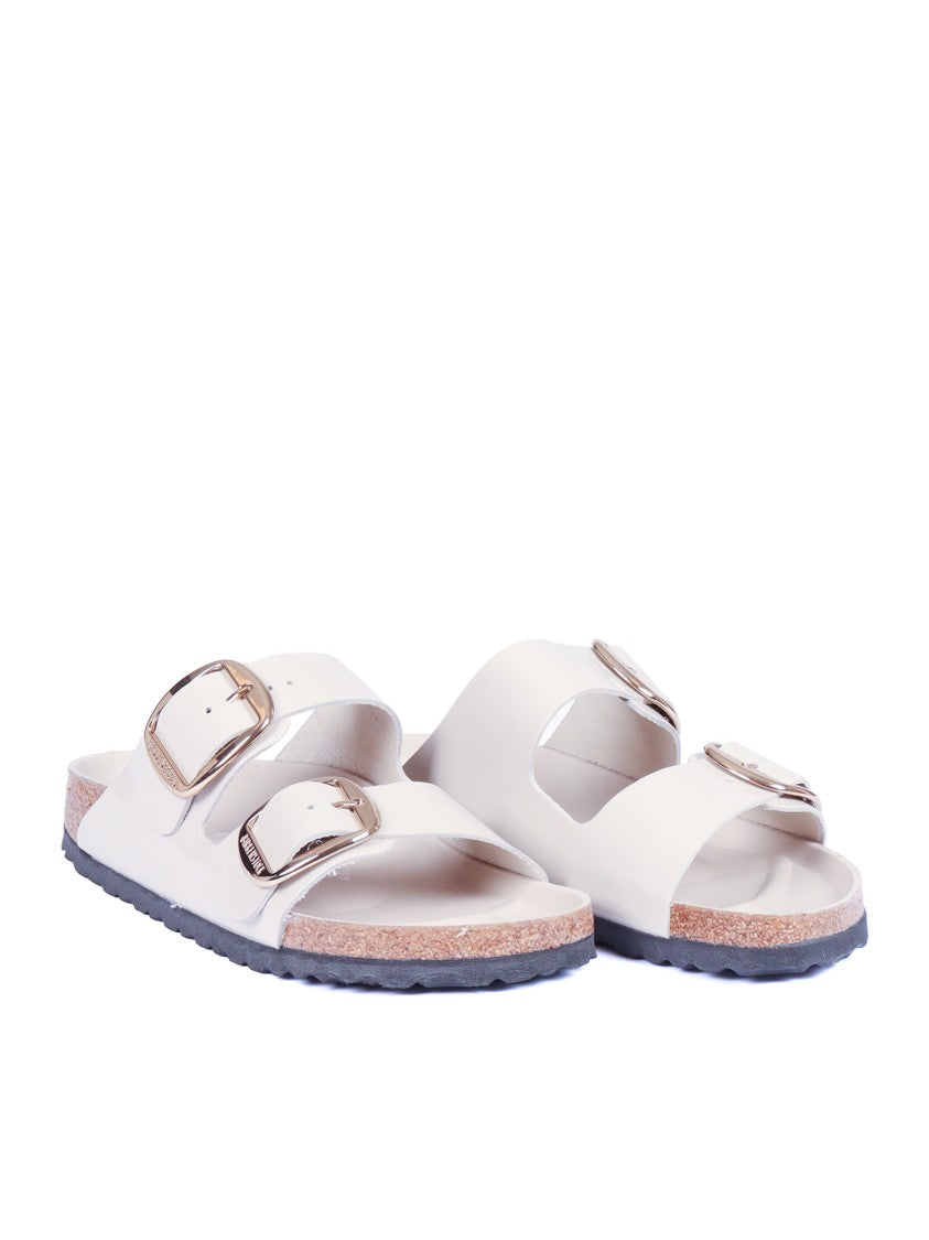 Birkenstock Oyster Arizona Natural Leather Slide Sandal