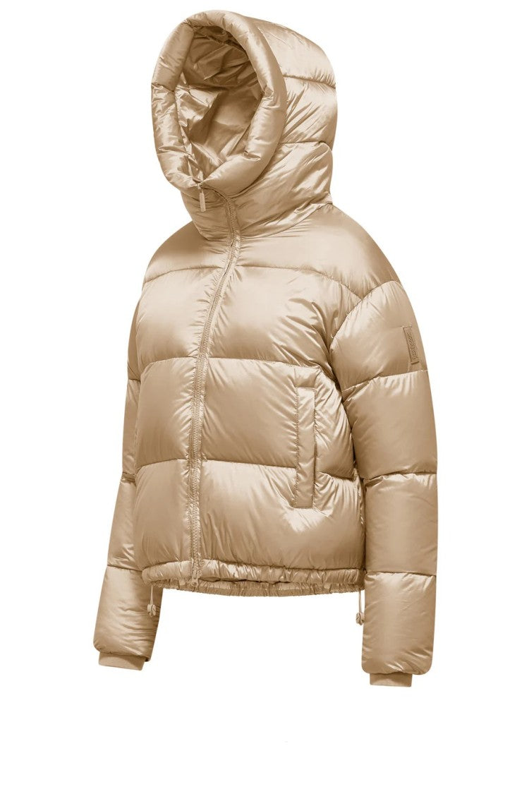 Bomboogie Cropped Down Jacket With Fixed Hood