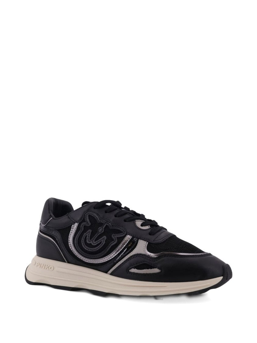 Pinko Lace-Up Black Mesh