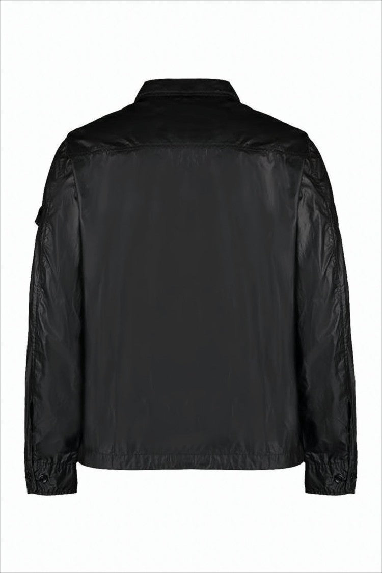 C.P. Company Lightweight Black Polyamide Casual Jacket With Classic Collar