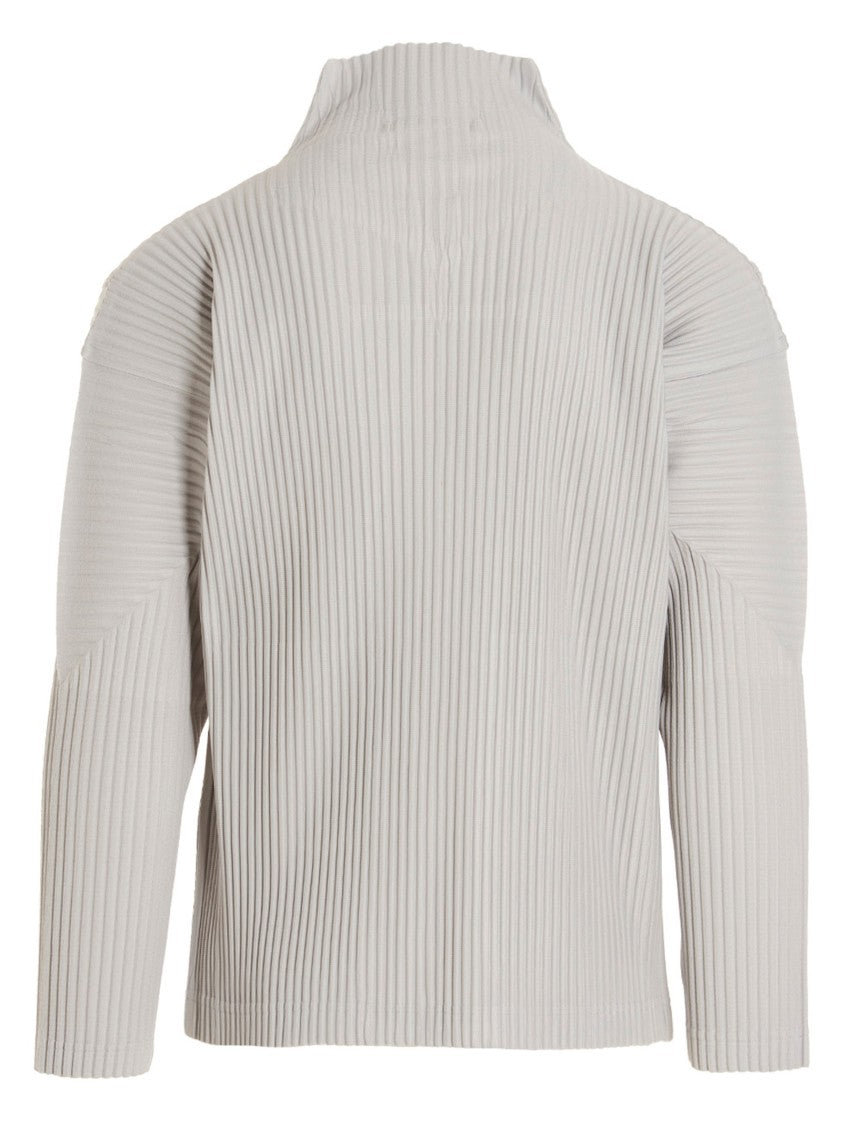 Homme Plissé Issey Miyake Pleated Cardigan With High Neck