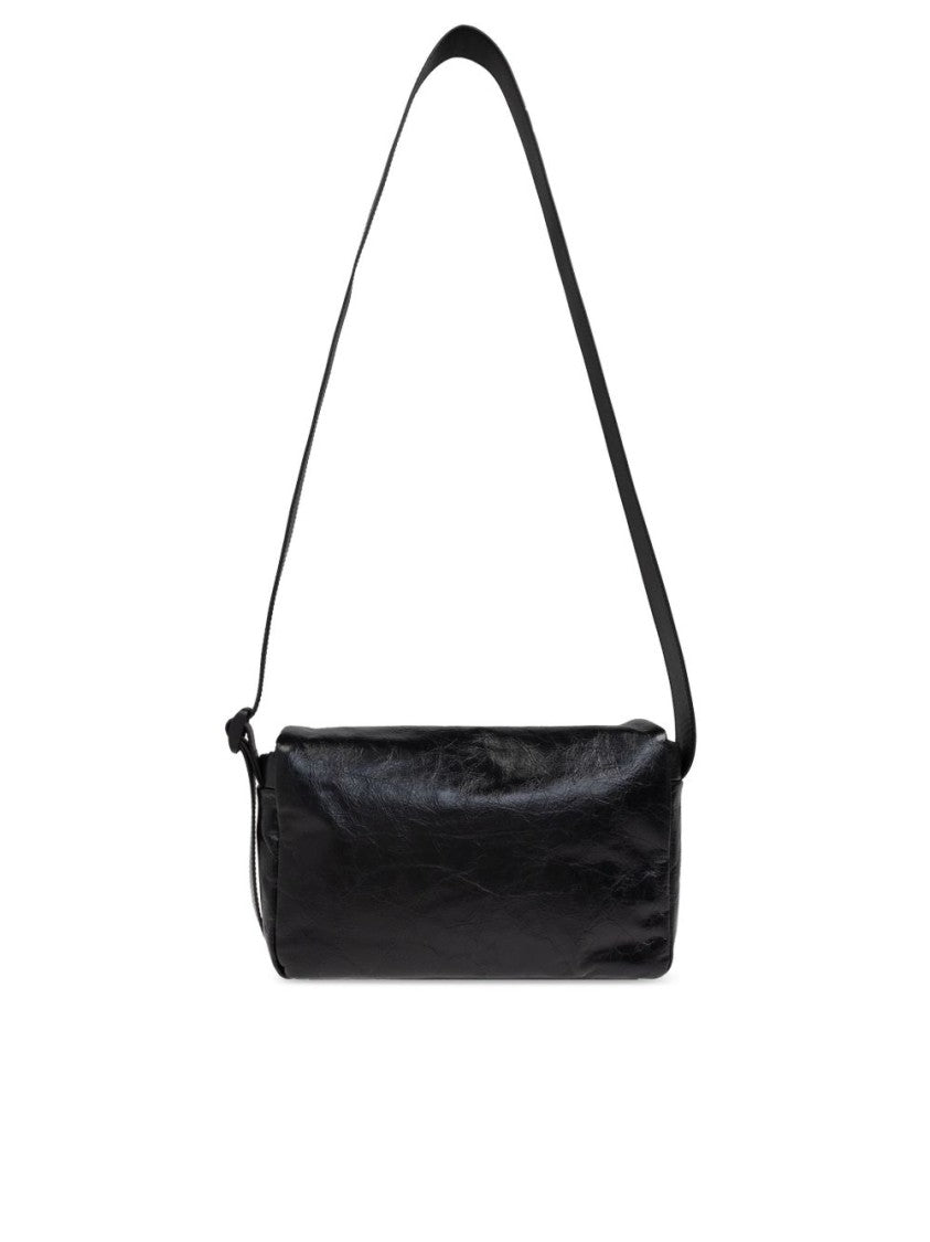 Balenciaga Rectangular Shoulder Bag With Metallic Logo Detail