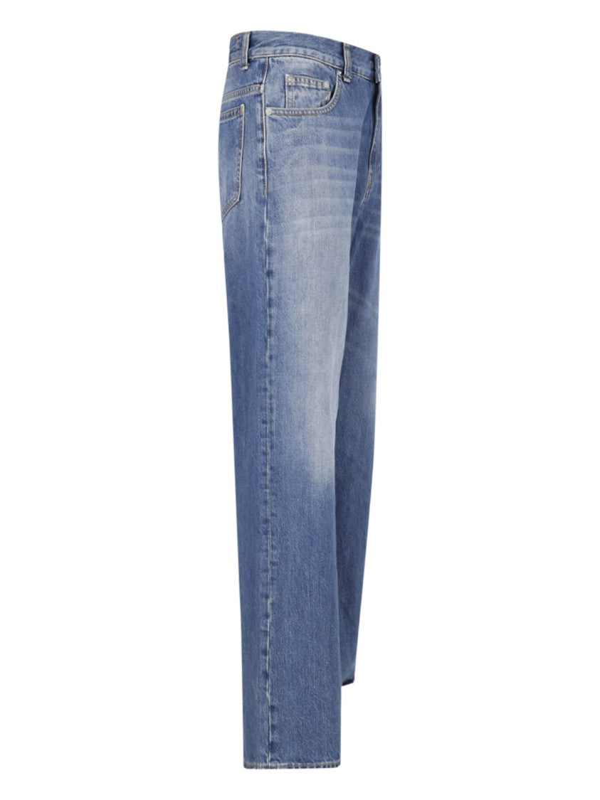Berner Kuhl Blue Straight Denim Cotton Five-Pocket Jeans