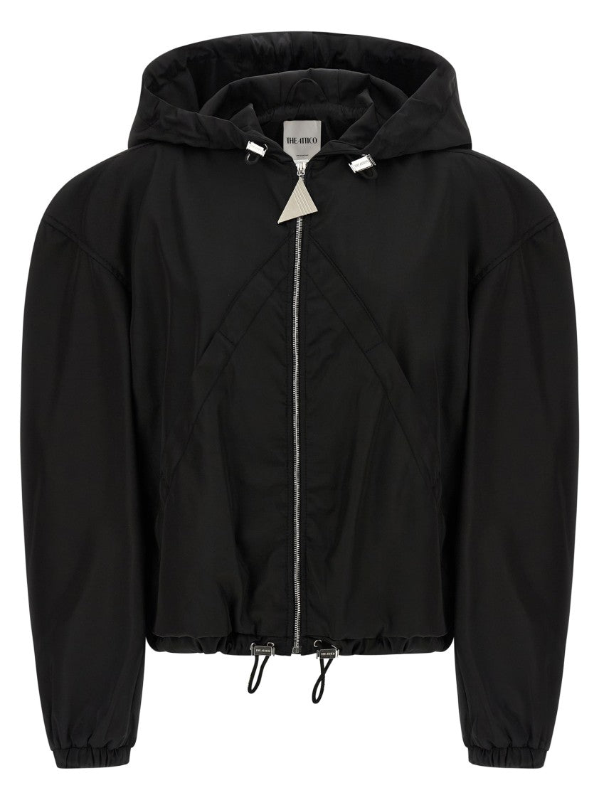 The Attico Maxi Hood Bomber Jacket