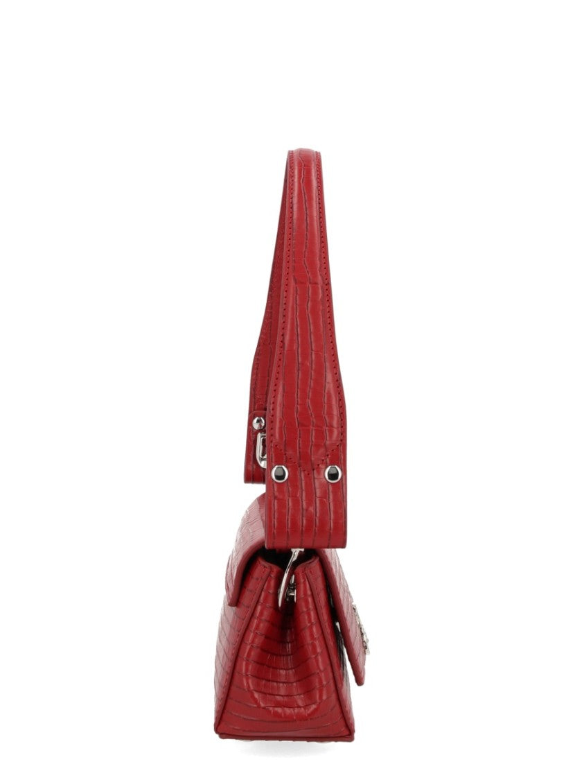 Vivienne Westwood Textured Red Calf Leather Shoulder Bag
