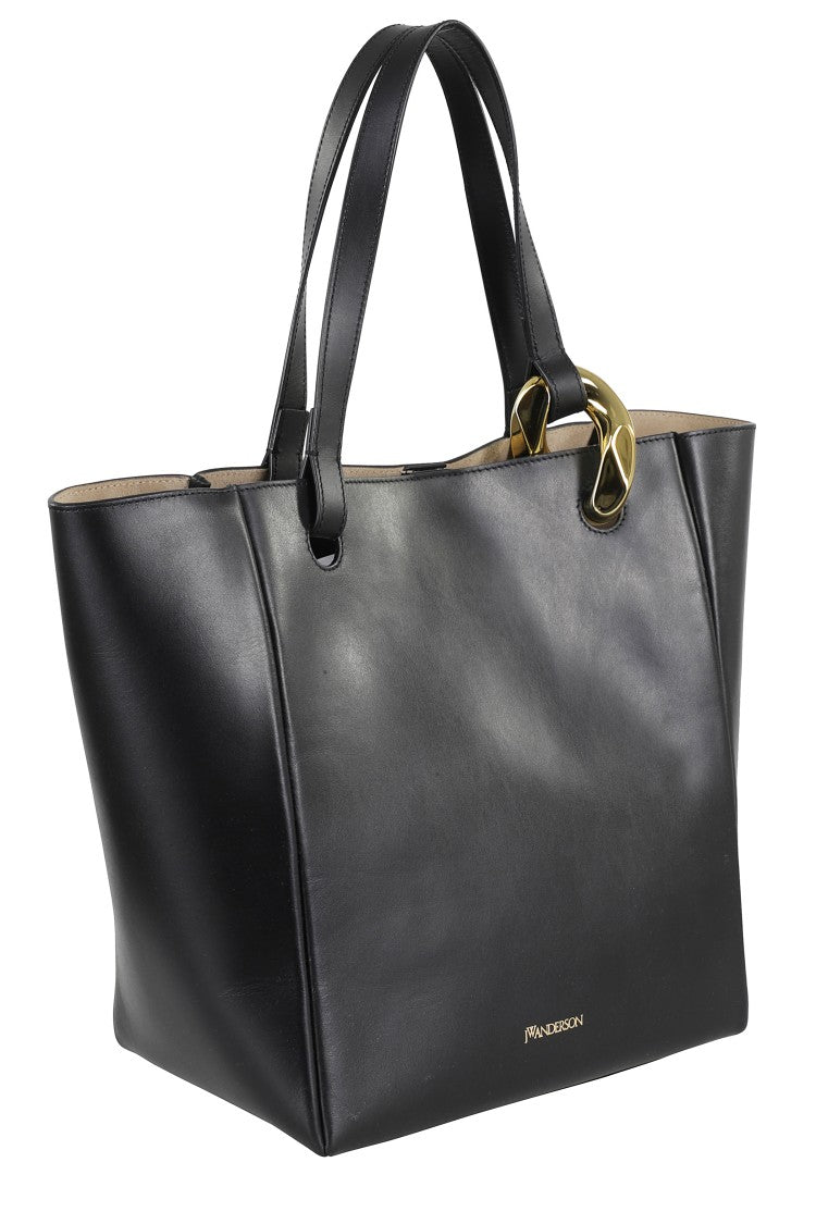 J. W. Anderson Structured Black Leather Corner Tote