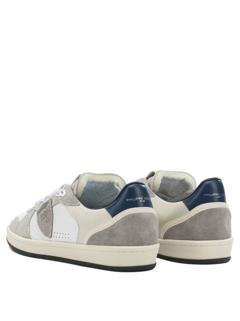 Philippe Model Paris Low-Top Leather Sneakers With Suede Accents
