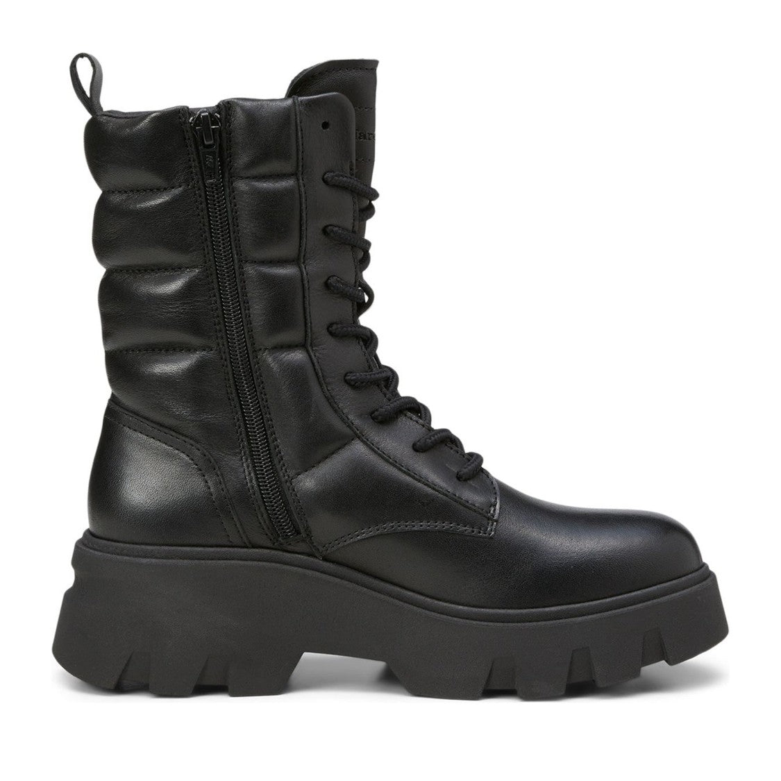 Marc O'polo Black Liliam 2A Leather Quilted Side Zip Boots
