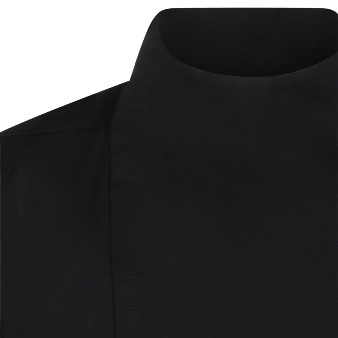 Rick Owens Structured Black Jacket With High Neckline