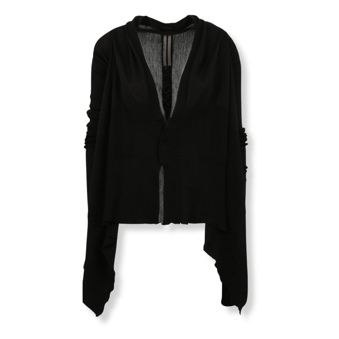 Rick Owens Textured Knit Cardigan With Button-Down Front And Relaxed Fit