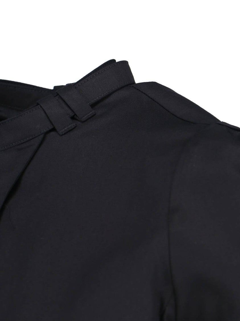 Diesel Black Lyocell Cut-Out Shirt