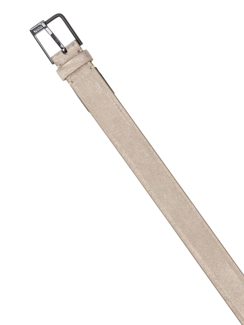 Maison Margiela Cream Belt With Minimalist Design And Classic Buckle