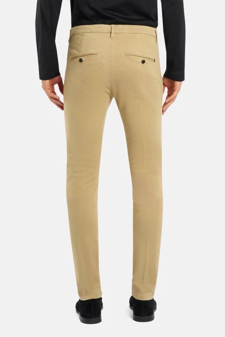 Dondup Brown Cuffed Chino Trousers