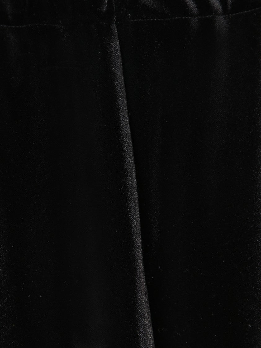 Blanca Vita Black Elastic Waistband Palazzo Trousers