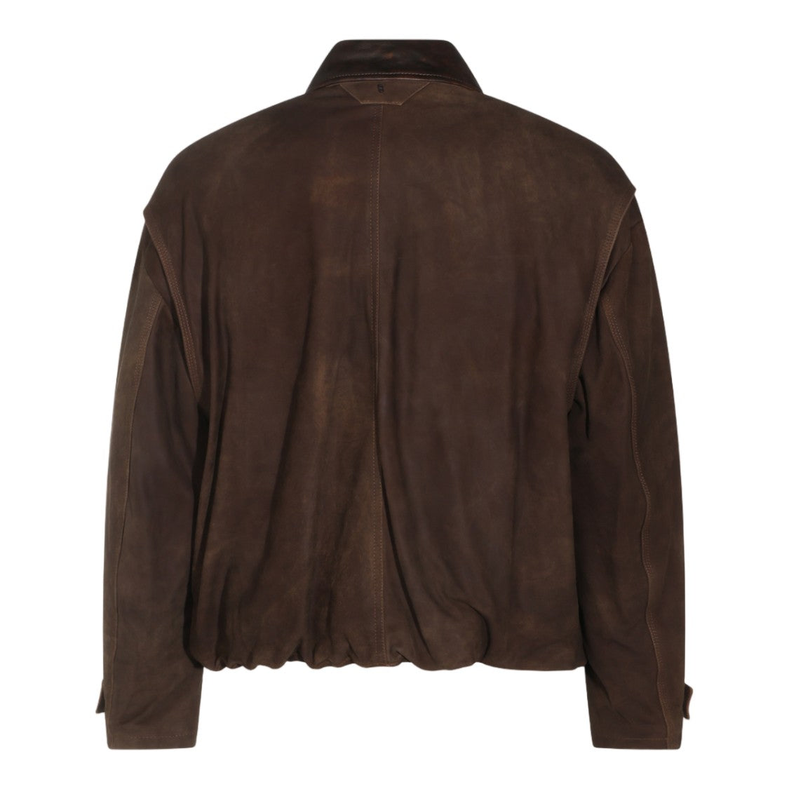 Salvatore Santoro Dark Brown Suede Leather Collar Casual Jacket