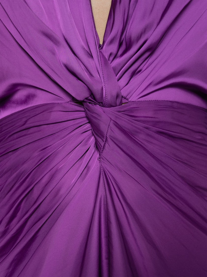 Zadig & Voltaire Vibrant Purple Draped Mini Dress