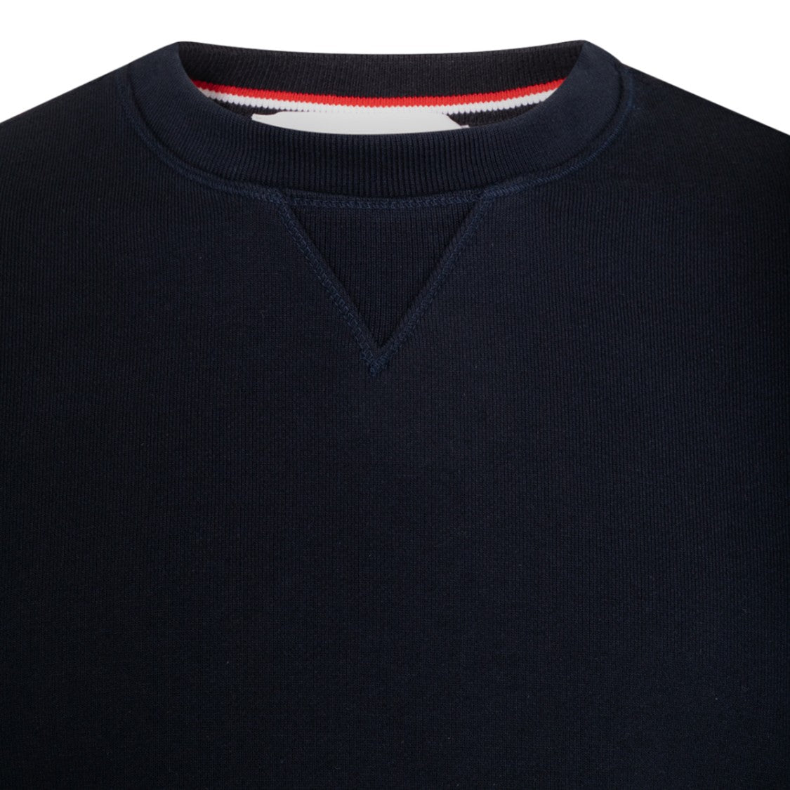 Thom Browne Navy Cotton Sweatshirt With Signature Stripes And Logo Patch