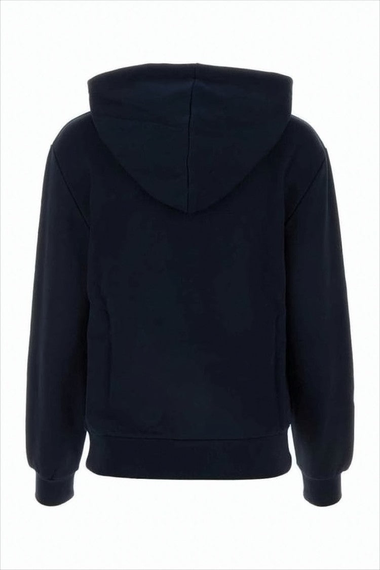 A.P.C. Cropped Black Hoodie With Inverted Logo