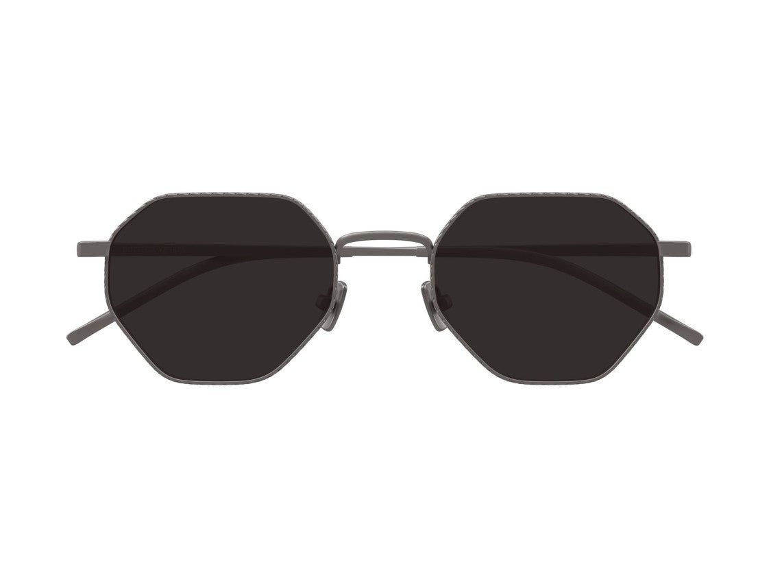 Bottega Veneta Grey Bv1471s Titanium Octagonal Geometric Sunglasses