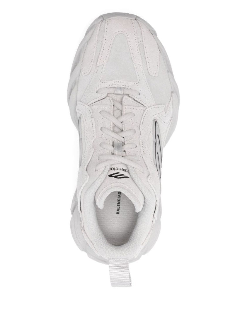 Balenciaga Light Grey Suede Calfskin Sneakers
