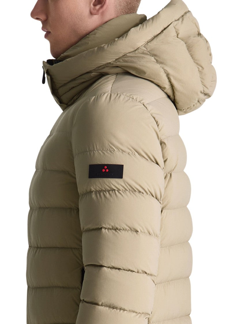 Peuterey Ultra-Light Quilted Hooded Nylon Down Jacket