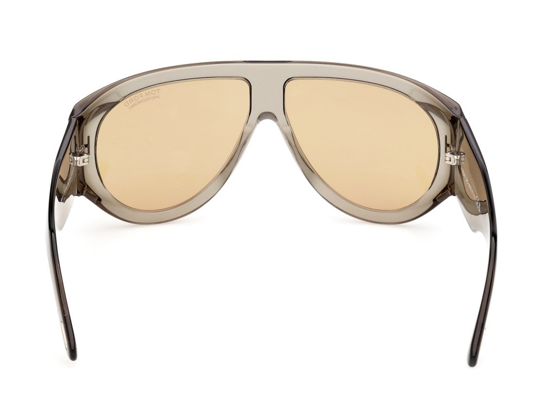 Tom Ford Ft1044 Oversized Grey Translucent Aviator Sunglasses