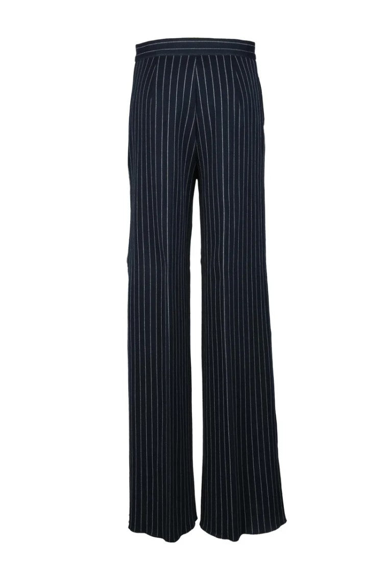 Max Mara Women's Cotton Cashmere Silk Blend Trousers - Blue