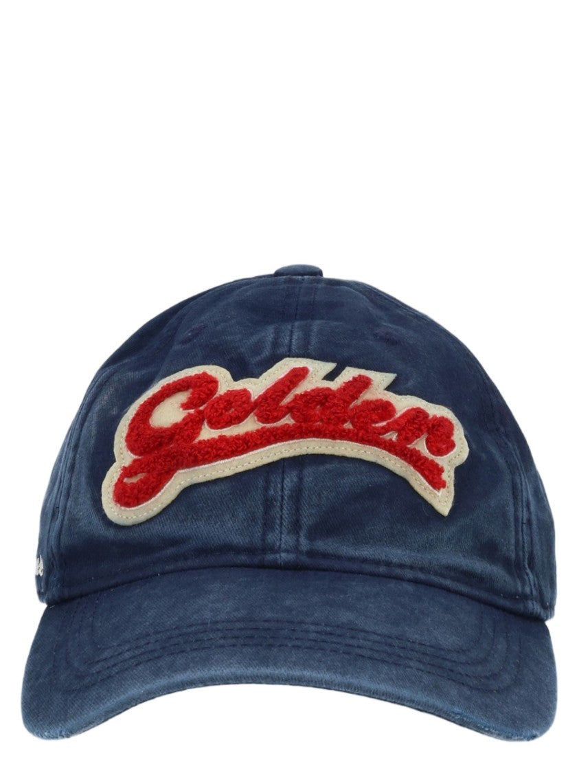 Golden Goose Patch Logo Textured Cotton Baseball Cap