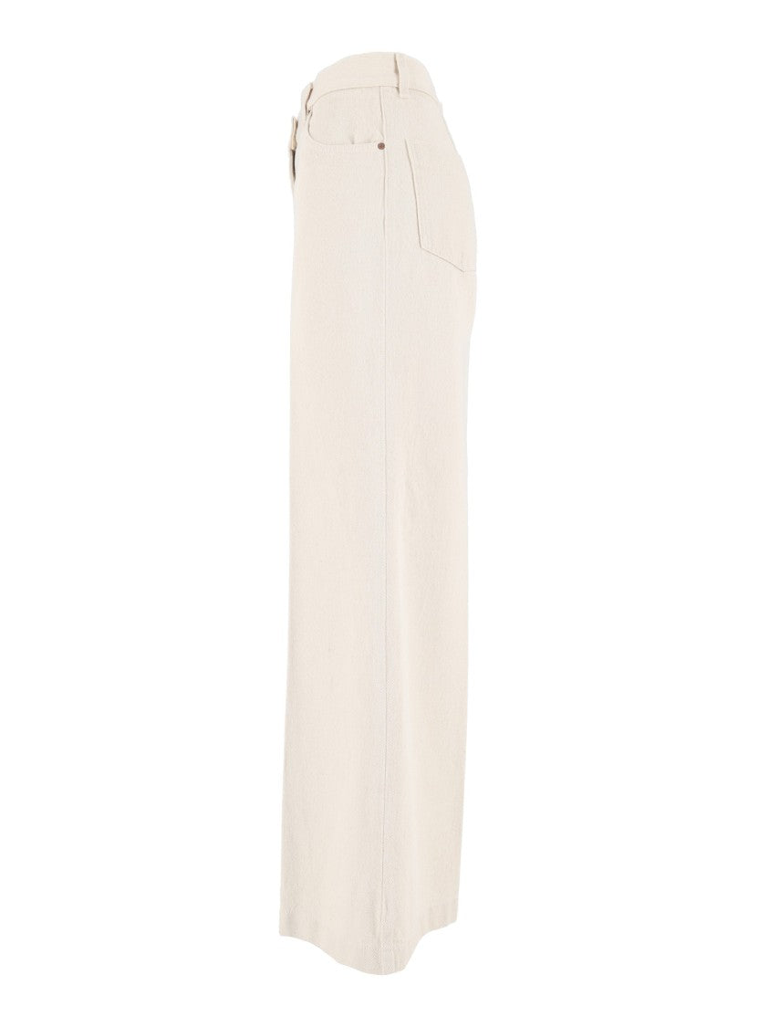 Aspesi High-Waist Minimalist Wide-Leg Pants