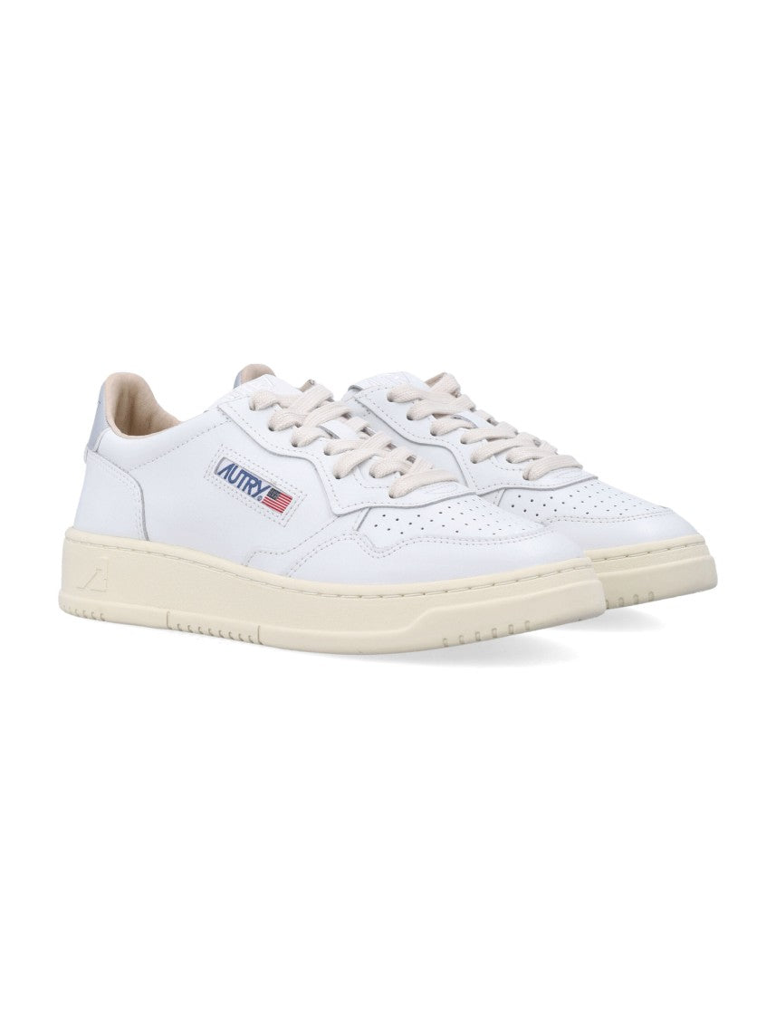 Autry Medalist White & Silver Sneakers