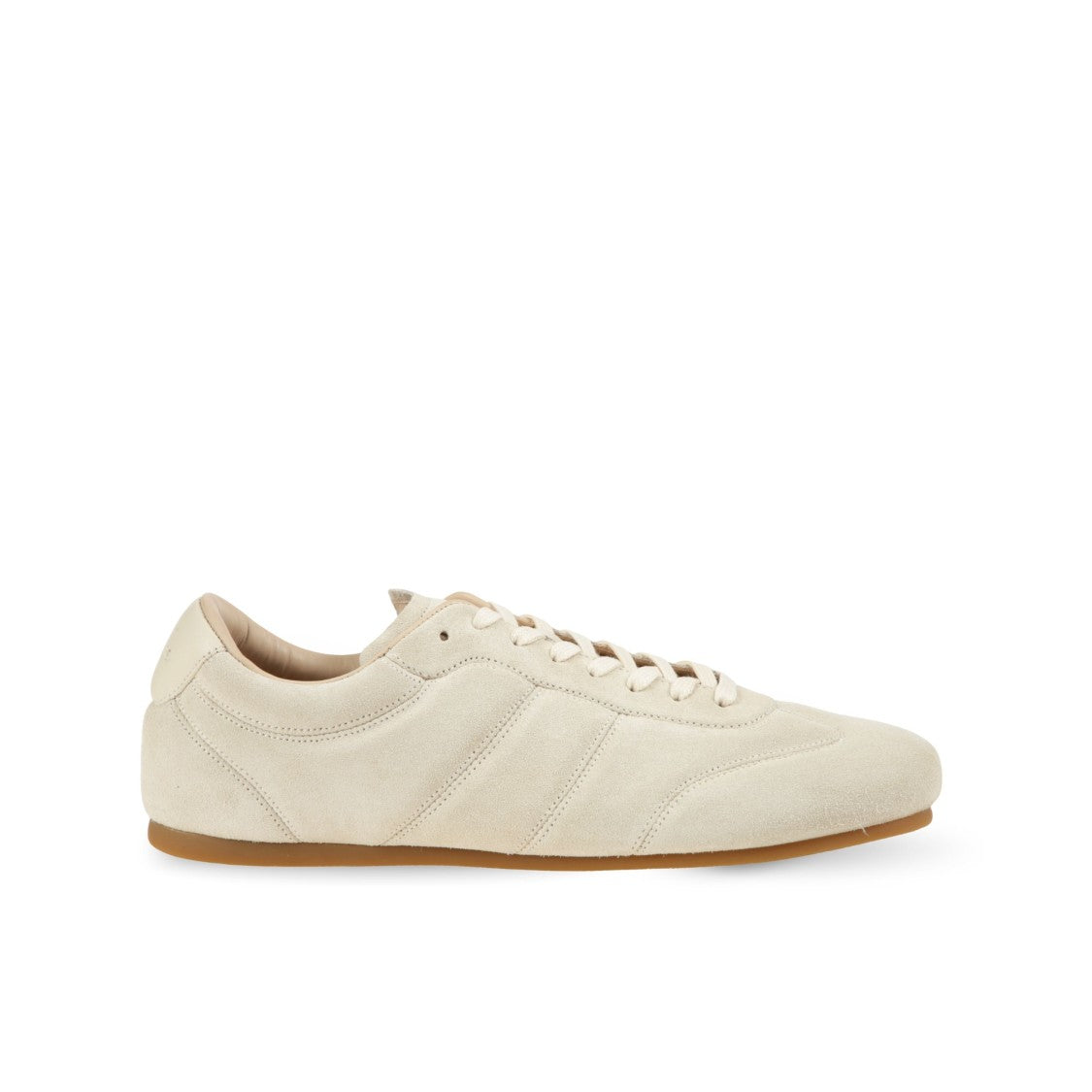 Lemaire Soft Suede Low-Profile Sneakers With Cotton Laces