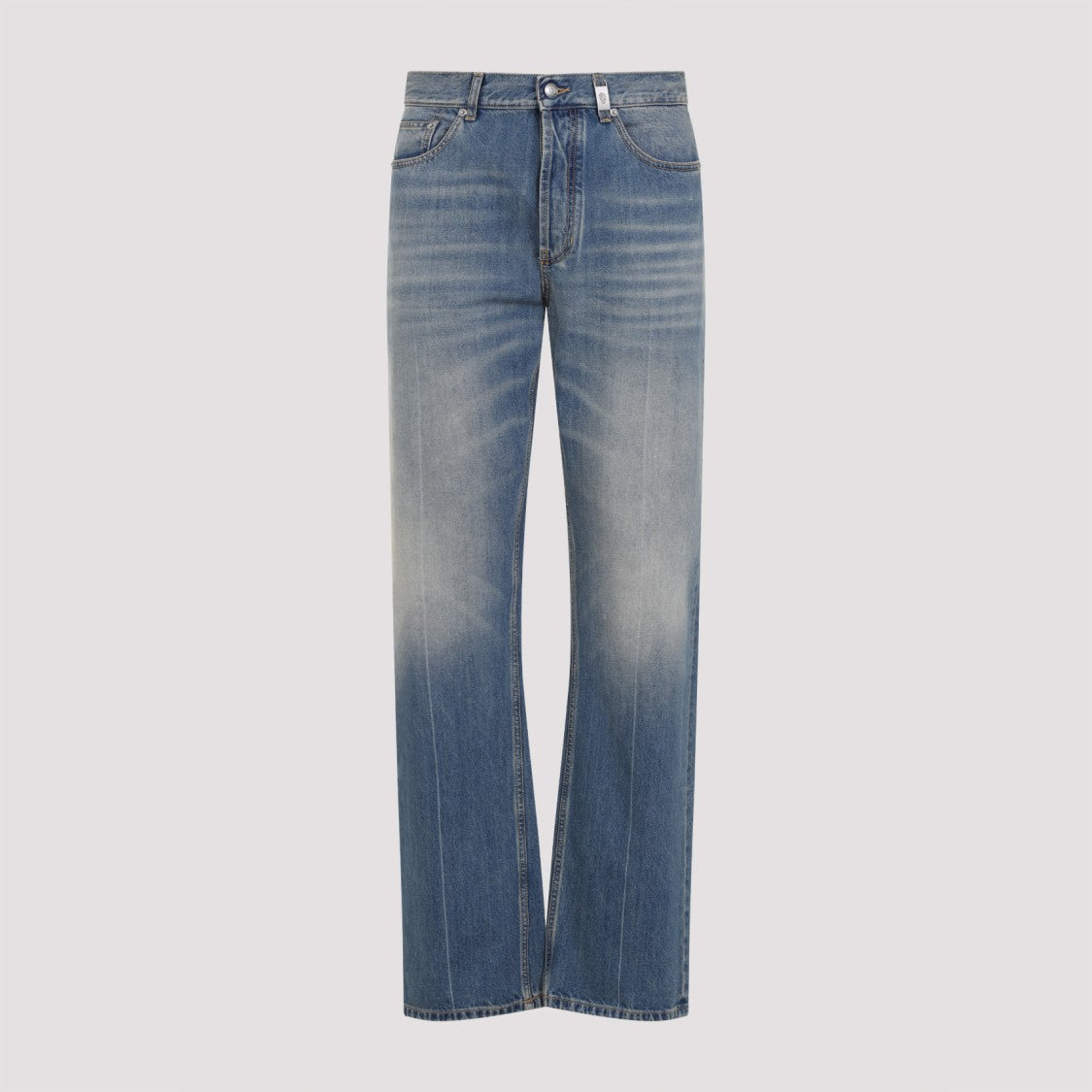 Alexander Mcqueen Straight Leg Blue Cotton Jeans