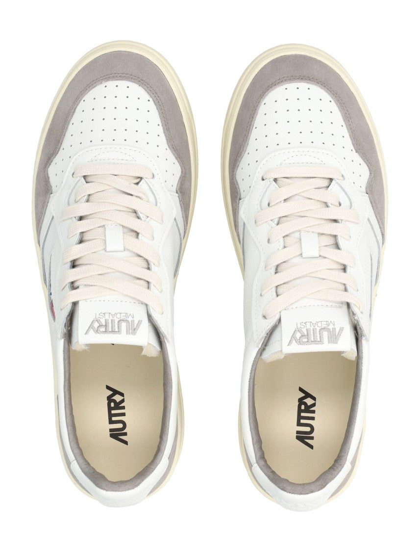 Autry Low-Top Sneakers With Smooth And Perforated Leather Design