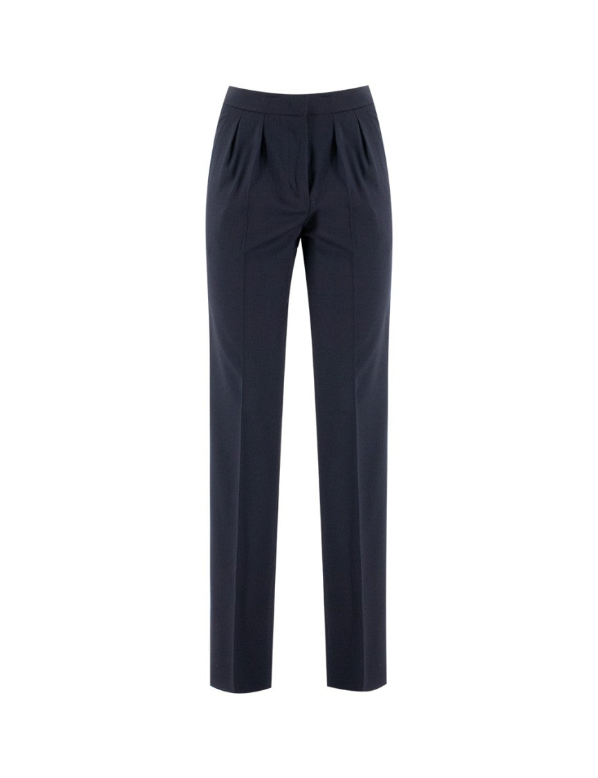 Fabiana Filippi Straight-Fit Midnight Blue Trousers With Tailored Silhouette