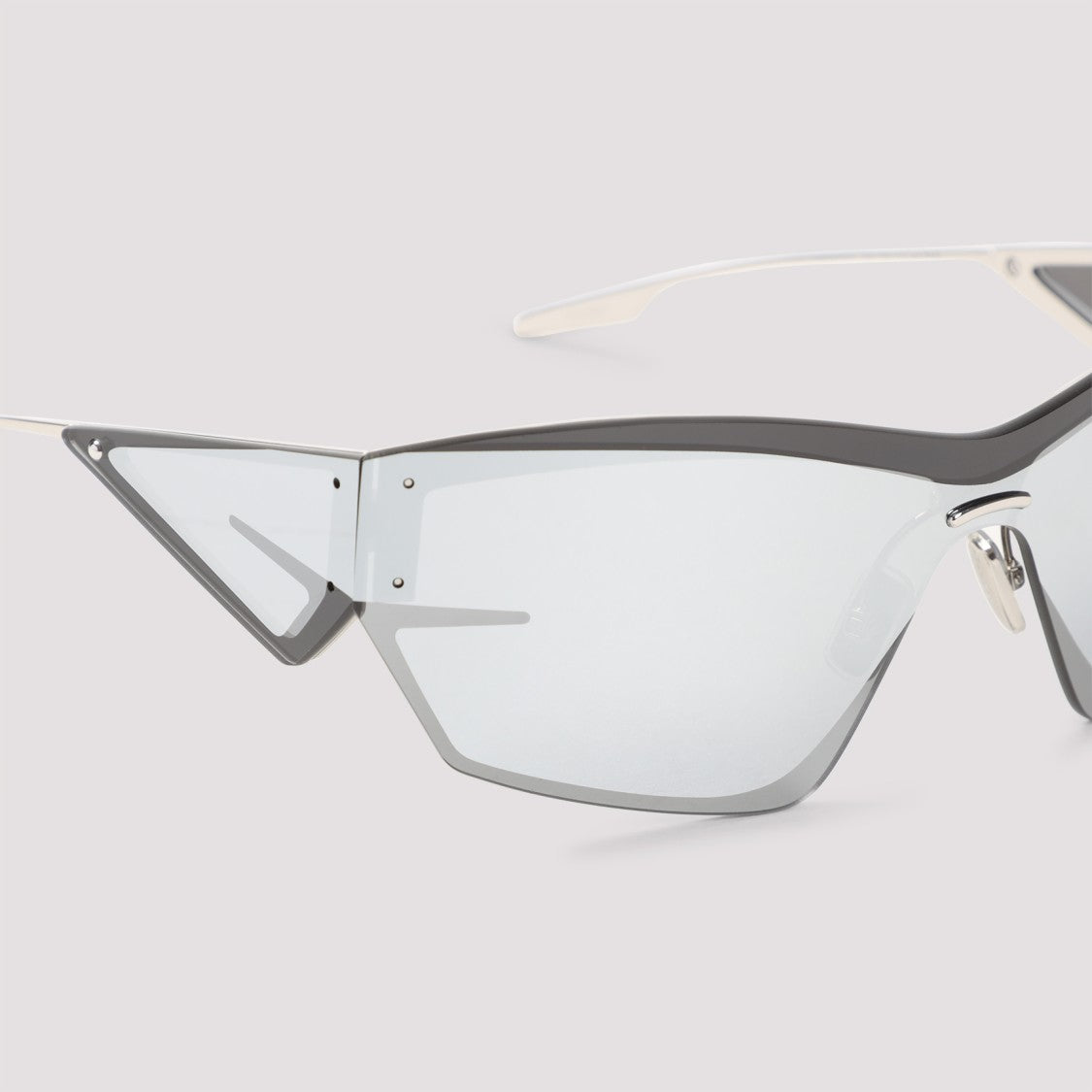 Givenchy Geometric Silver Acetate Sunglasses With G-Inspired Lenses