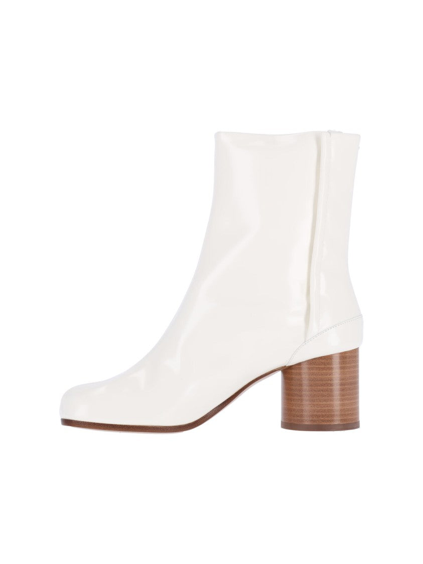Maison Margiela White Nappa Leather Tabi Ankle Boots