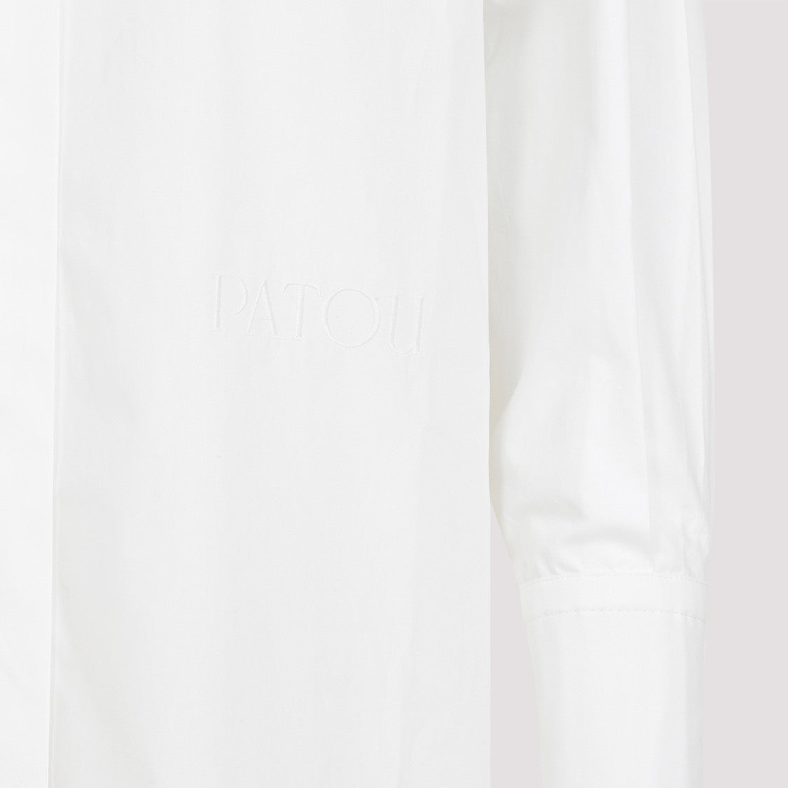 Patou White Cotton Mini Shirt Dress