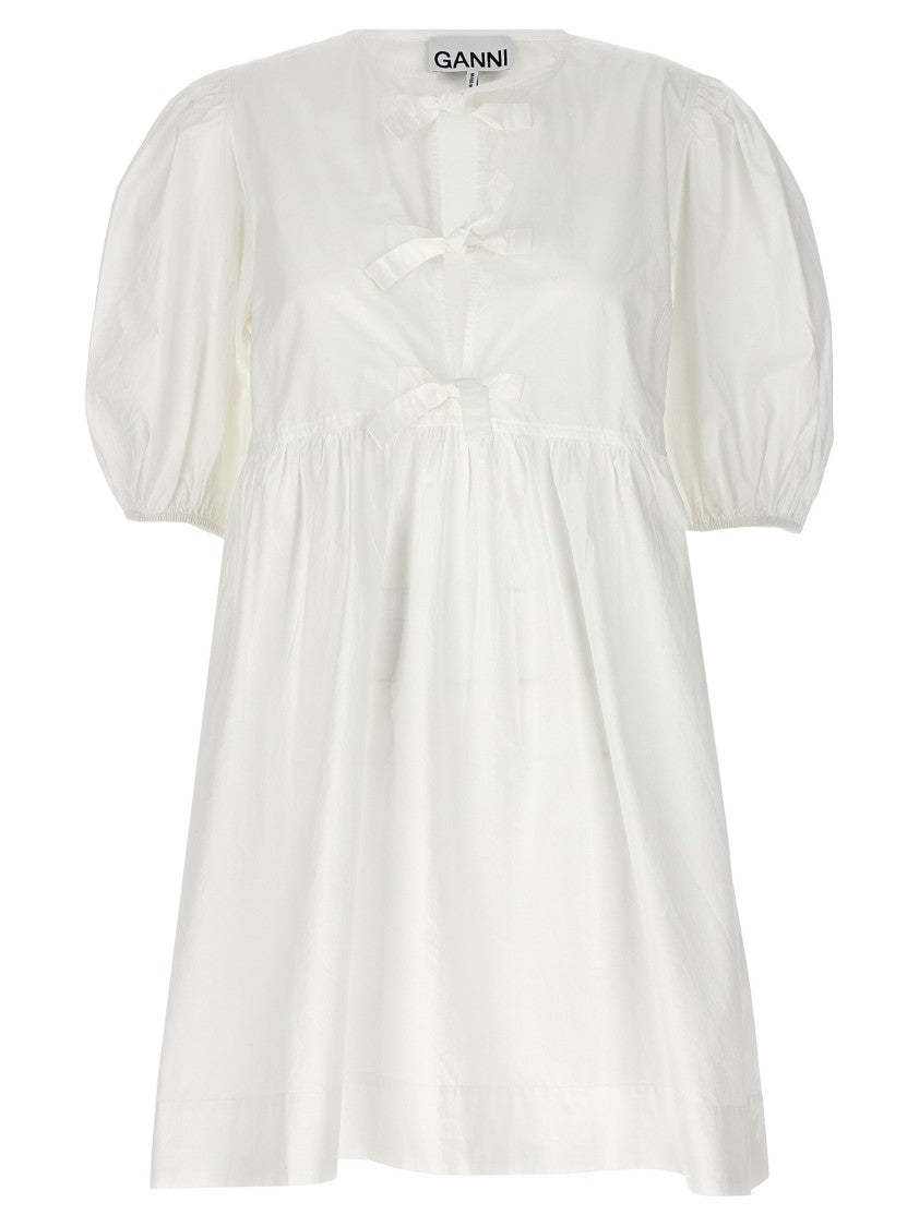Ganni Knot Poplin Dress